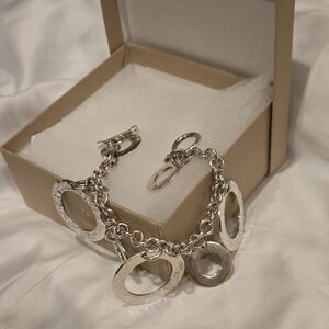 Sterling Silver Circle Charm Bracelet
